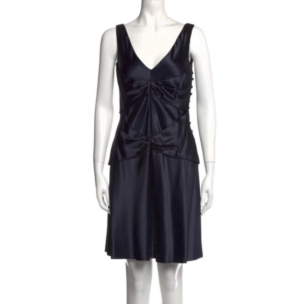 Alice + Olivia Vivian Black Silk Dress size S